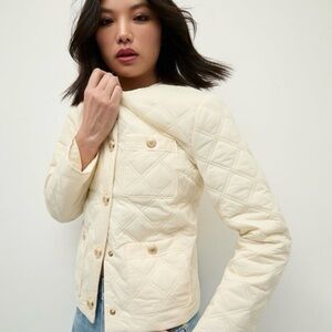 Veronica Beard Cream Quilted Jacket taking offers
